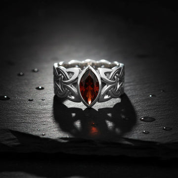 Borre Sterling Silver Ring with Marquise Gemstone by Courtney Davis